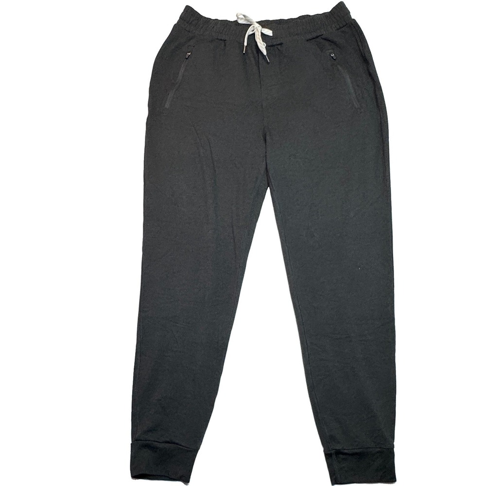 Vuori Ponto Performance Jogger Pants Mens L Black Sweatpants Stretch Casual
